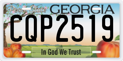 GA license plate CQP2519