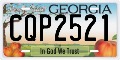 GA license plate CQP2521