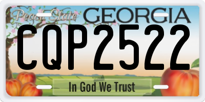 GA license plate CQP2522