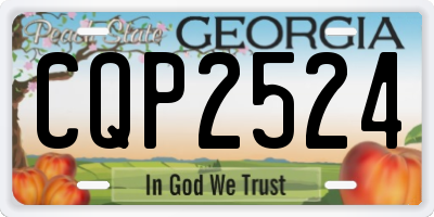 GA license plate CQP2524