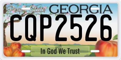 GA license plate CQP2526