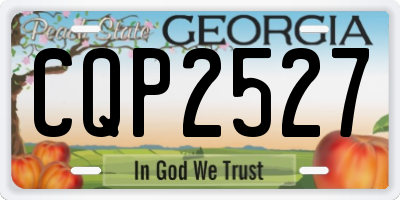 GA license plate CQP2527