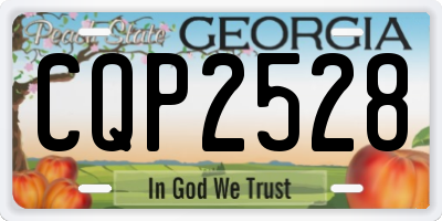 GA license plate CQP2528