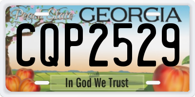 GA license plate CQP2529