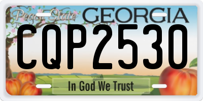 GA license plate CQP2530