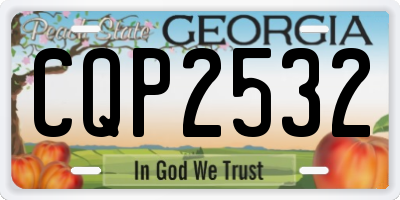 GA license plate CQP2532