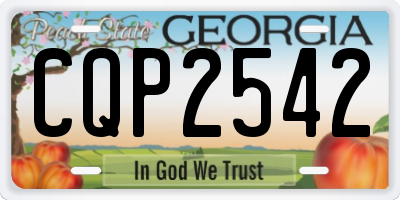 GA license plate CQP2542