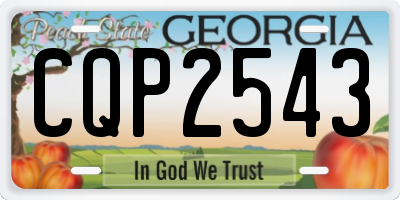 GA license plate CQP2543