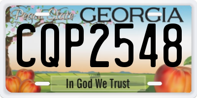 GA license plate CQP2548