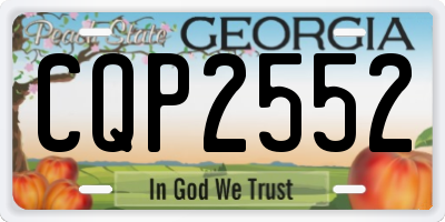 GA license plate CQP2552