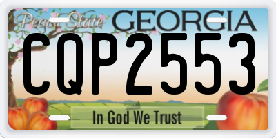 GA license plate CQP2553