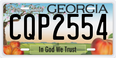 GA license plate CQP2554