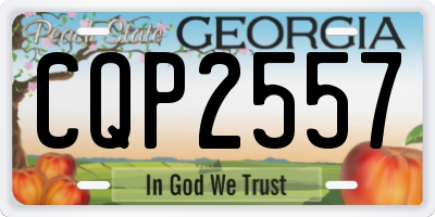 GA license plate CQP2557