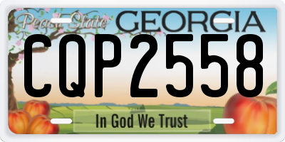 GA license plate CQP2558