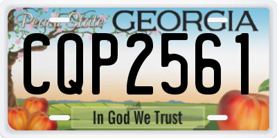 GA license plate CQP2561
