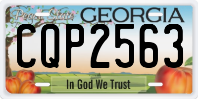 GA license plate CQP2563