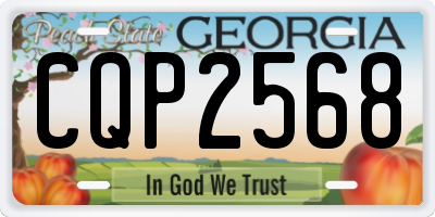 GA license plate CQP2568