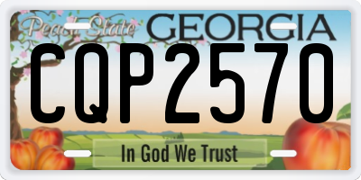 GA license plate CQP2570