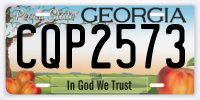 GA license plate CQP2573