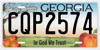 GA license plate CQP2574