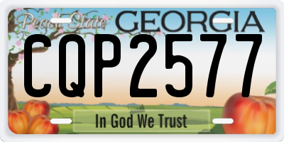 GA license plate CQP2577