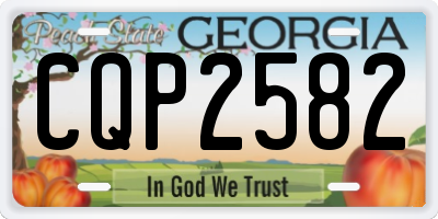 GA license plate CQP2582