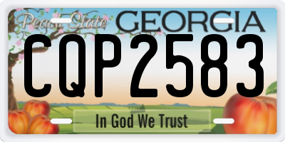 GA license plate CQP2583