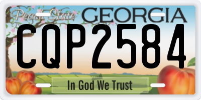 GA license plate CQP2584