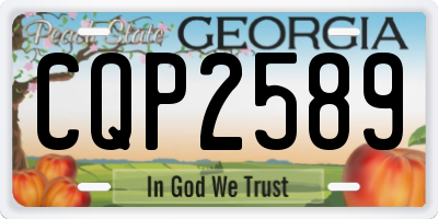 GA license plate CQP2589