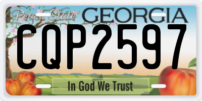 GA license plate CQP2597