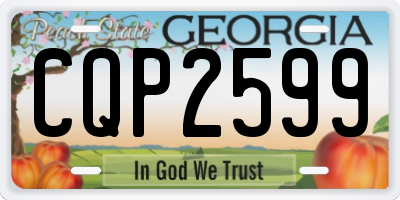 GA license plate CQP2599