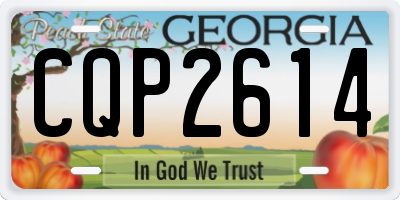 GA license plate CQP2614