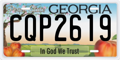 GA license plate CQP2619