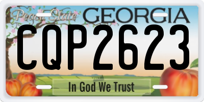 GA license plate CQP2623