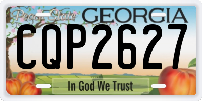 GA license plate CQP2627