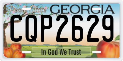 GA license plate CQP2629