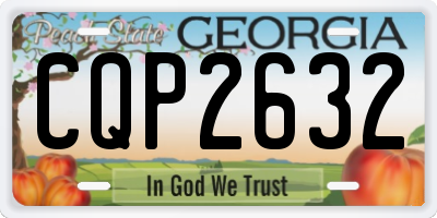 GA license plate CQP2632