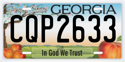 GA license plate CQP2633