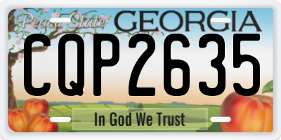 GA license plate CQP2635