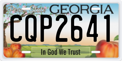 GA license plate CQP2641