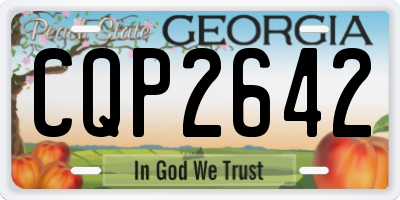 GA license plate CQP2642