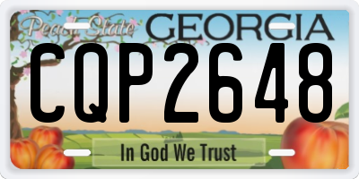 GA license plate CQP2648