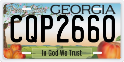 GA license plate CQP2660