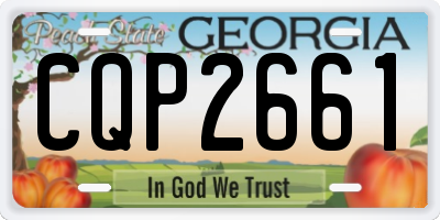 GA license plate CQP2661