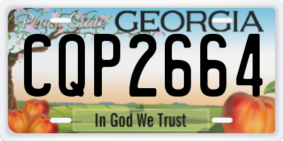 GA license plate CQP2664