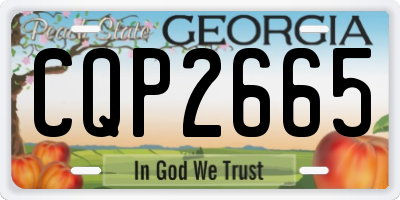 GA license plate CQP2665