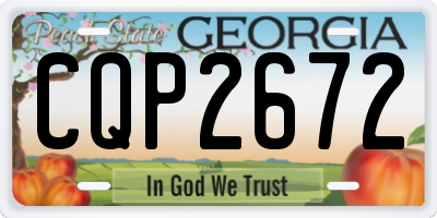GA license plate CQP2672