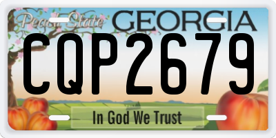 GA license plate CQP2679