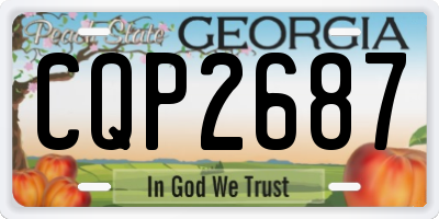 GA license plate CQP2687