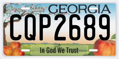 GA license plate CQP2689